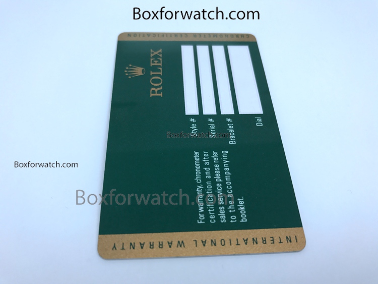 Rolex Watch Warranty card 2018 Sale - Buy Wholesale